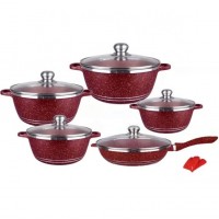 12 pcs Die Cast Aluminum Casserole Cookware Set