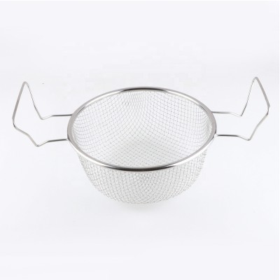 24cm stainless steel wire mesh washing basket/metal basket strainer